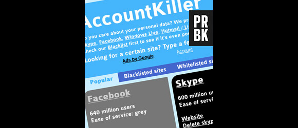 AccountKiller, le site pour supprimer tous vos comptes