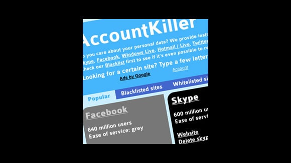 Account killer : le site pour fuir Facebook, Twitter & co