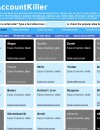 AccountKiller classe les sites web sur liste noire, grise ou blanche