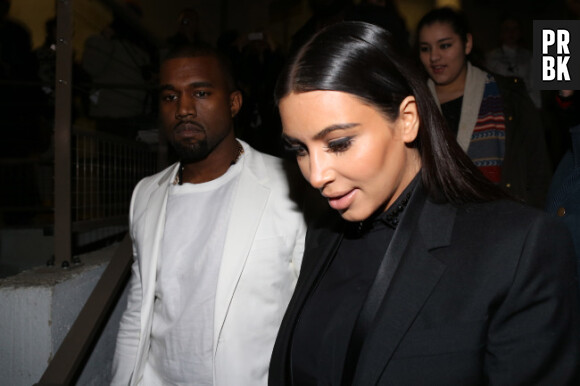 Kanye West et Kim Kardashian, au défilé Givenchy à Paris