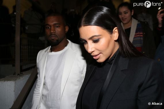 Kanye West et Kim Kardashian, au défilé Givenchy à Paris
