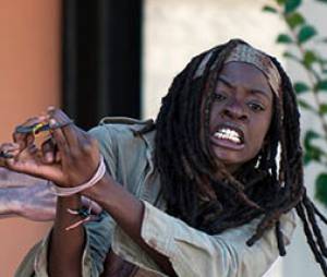 Michonne a eu chaud dans The Walking Dead