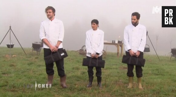Les trois candidats ont dû cuisiner un menu complet dans des conditions rudimentaires dans Top Chef 2013.