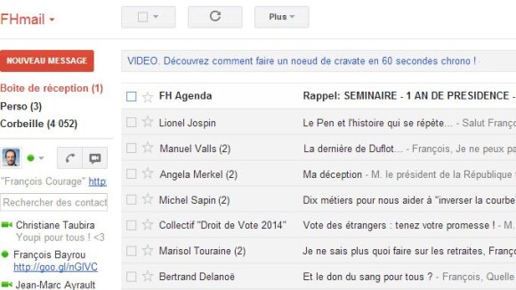 François Hollande : sa (fausse) boîte mail délirante
