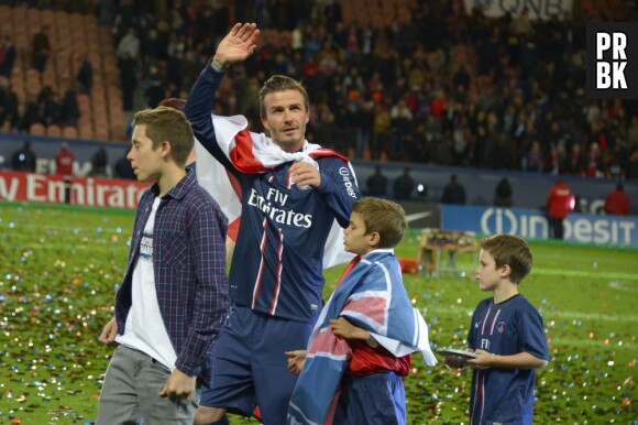David Beckham en famille pour sa dernière au Parc