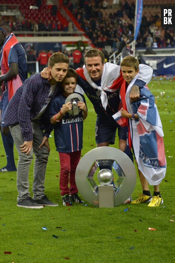 David Beckham a fêté le titre entouré de ses fils