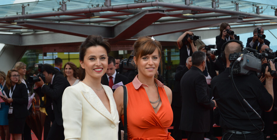 Anne Caillon (en orange) au Festival de la télévision de Monte Carlo 2013