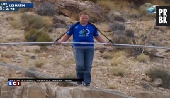 Nik Wallenda a traversé le Grand Canyon sur un fil en 23 minutes