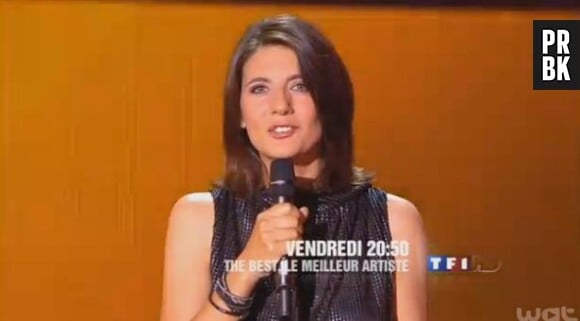 The Best, le meilleur artiste : Estelle Denis, présentatrice de l'émission.