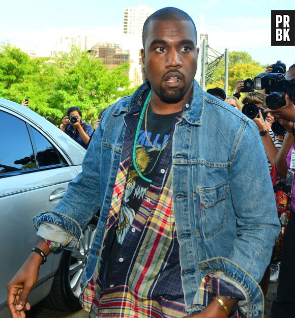 Kanye West au défilé Alexander Wang Printemps-Eté 2014 à la Fashion Week de New-York, le 7 septembre 2013
