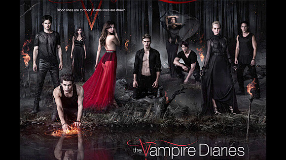 The Vampire Diaries saison 5 : un poster en rouge et noir