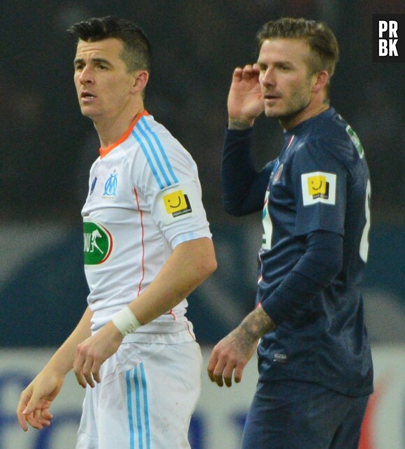 Joey Barton et David Beckham pendant la saison 2012/2013 du championnat de France
