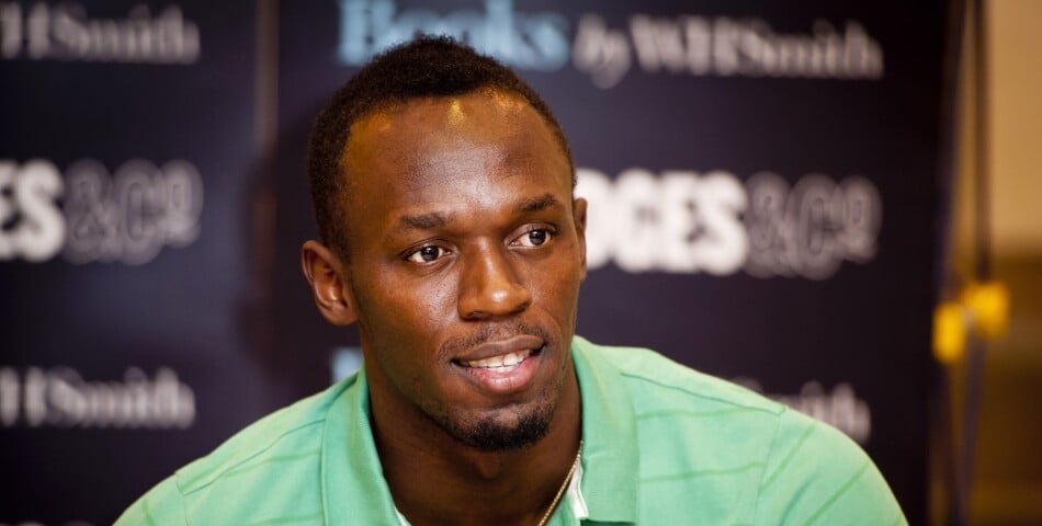 Usain Bolt à Londres pour la promo de &quot;Faster Than Lightning : My Autobiography&quot;, le 19 septembre 2013