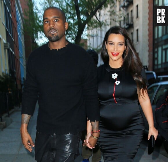 Kanye West et Kim Kardashian à New York, le 5 mai 2013