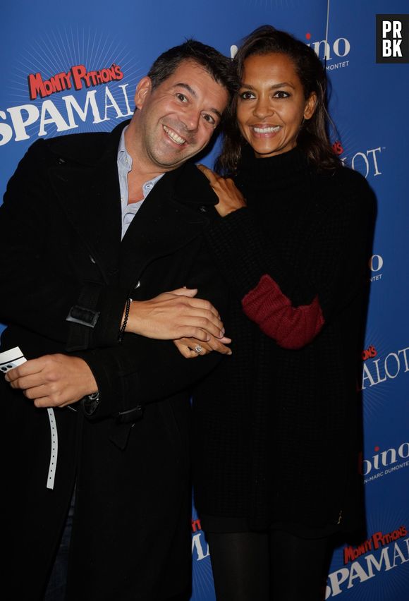 Karine Le Marchand et Stéphane Plaza, le 3 octobre 2013 à Paris pour Spamalot