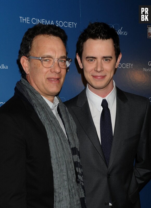 Colin Hanks et Tom Hanks à New York, le 10 mars 2009