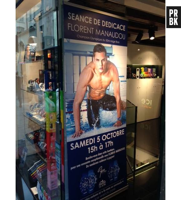 Florent Manaudou : créateur et égérie d'une ligne de montres pour Ice Watch, octobre 2013