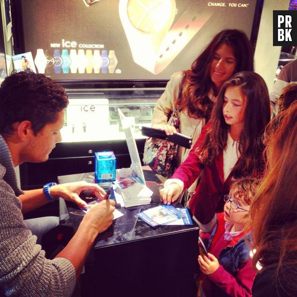 Florent Manaudou : créateur et égérie d'une ligne de montres pour Ice Watch, octobre 2013