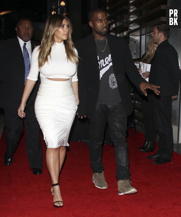 Kim Kardashian et Kanye West à Los Angeles le 24 octobre 2013.