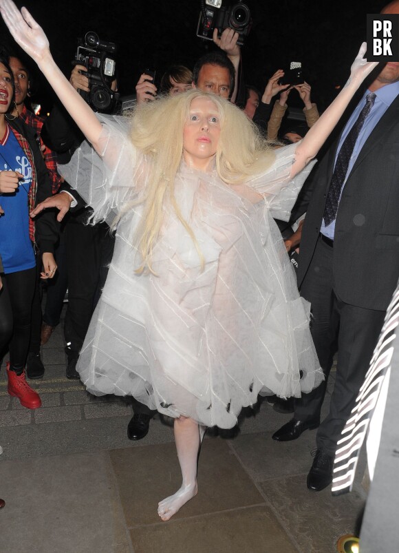 Lady Gaga à Londres le 25 octobre 2013