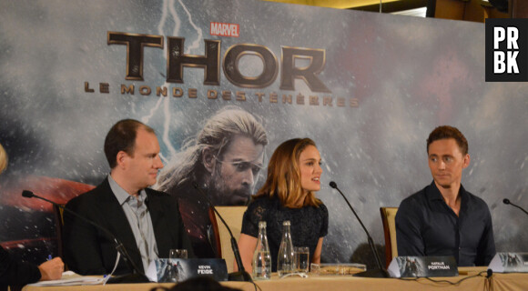 L'équipe de Thor 2 à la conférence de presse du film le 24 octobre 2013 à Paris