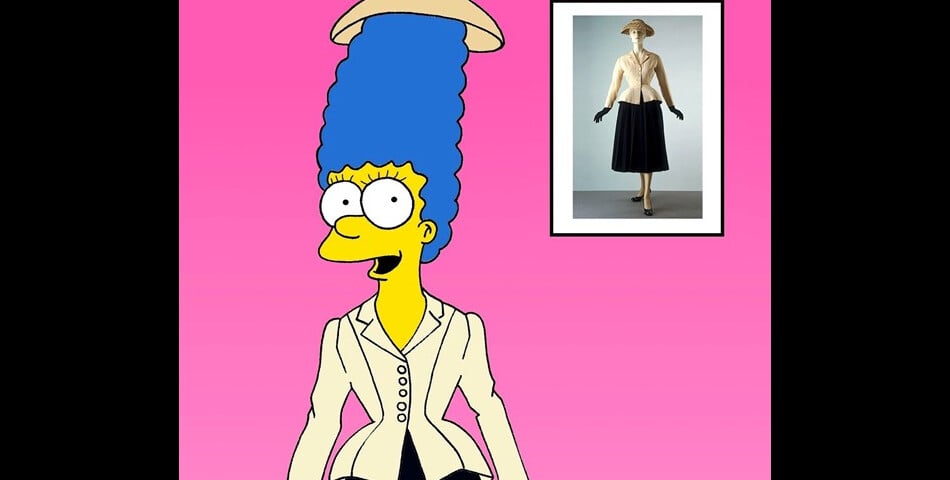 Marge Simpson relookée en Chanel par Humor Chic