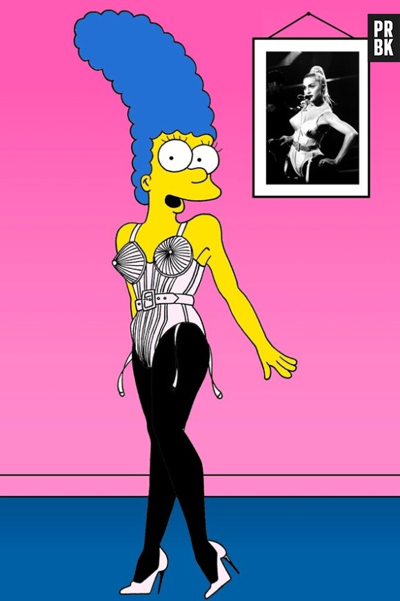 Marge Simpson relookée en Madonna par Humor Chic