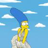 Marge Simpson relookée en Marilyn Monroe par Humor Chic