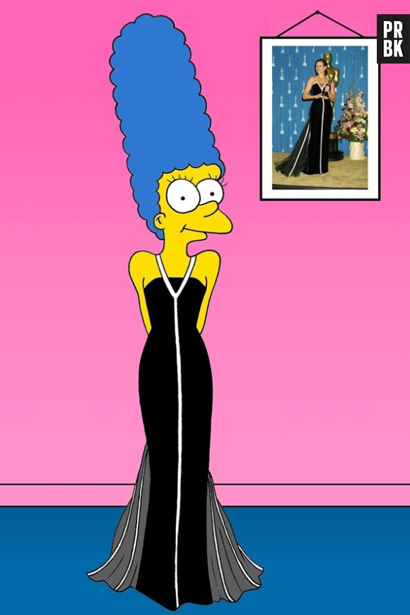 Marge Simpson relookée en Valentino par Humor Chic