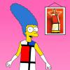Marge Simpson relookée en Yves Saint Laurent par Humor Chic