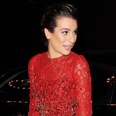 Lea Michele (Glee) : glamour et dentelle rouge pour une sortie à NY