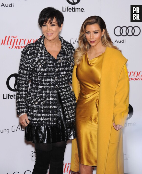 Kim Kardashian et Kris Jenner au petit déjeuner des "femmes de la télé" du Hollywood Reporter, à Beverly Hills, le 11 décembre 2013