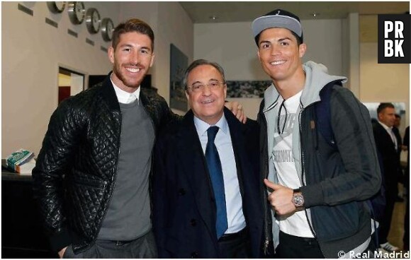 Cristiano Ronaldo : Sergio Ramos et Florentino Perez pour la cérémonie du Ballon d'or 2013