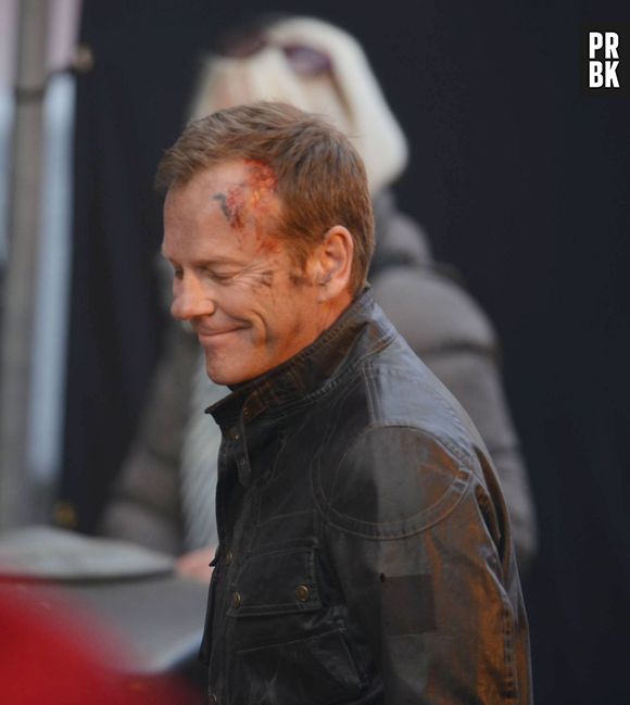 24 heures chrono saison 9 : Kiefer Sutherland sur le tournage, le 22 janvier 2014 à Londres