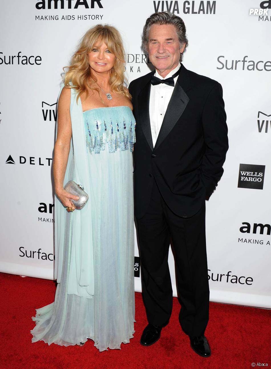 Kurt Russell et sa femme Goldie Hawn à l'amfAR Gala, le 22 décembre