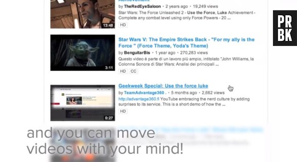 Youtube : se met à Star Wars