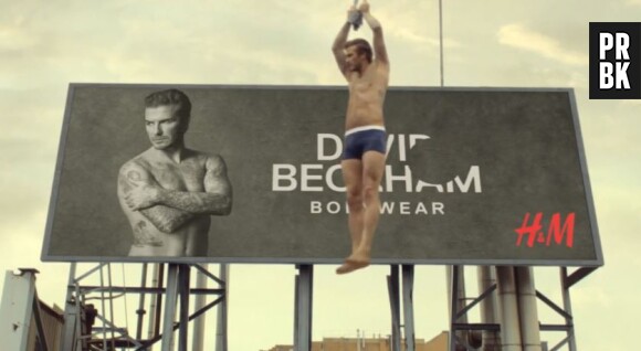 David Beckham : cascadeur sexy pour H&M pendant la mi-temps du Superbowl 2014