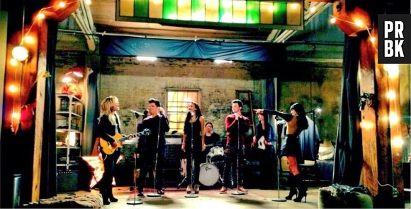 Glee saison 5 : Demi Lovato, Lea Michele, Naya Rivera, Chris Colfer et Adam Lambert sur le tournage