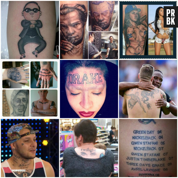 Drake, One Direction, Miley Cyrus, Nabilla... : les pires tatouages de fans