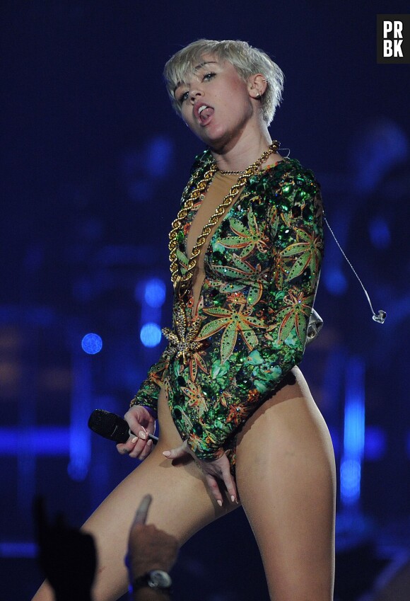 Miley Cyrus lors de son concert du Bangerz Tour à Las Vegas, le 1er mars 2014