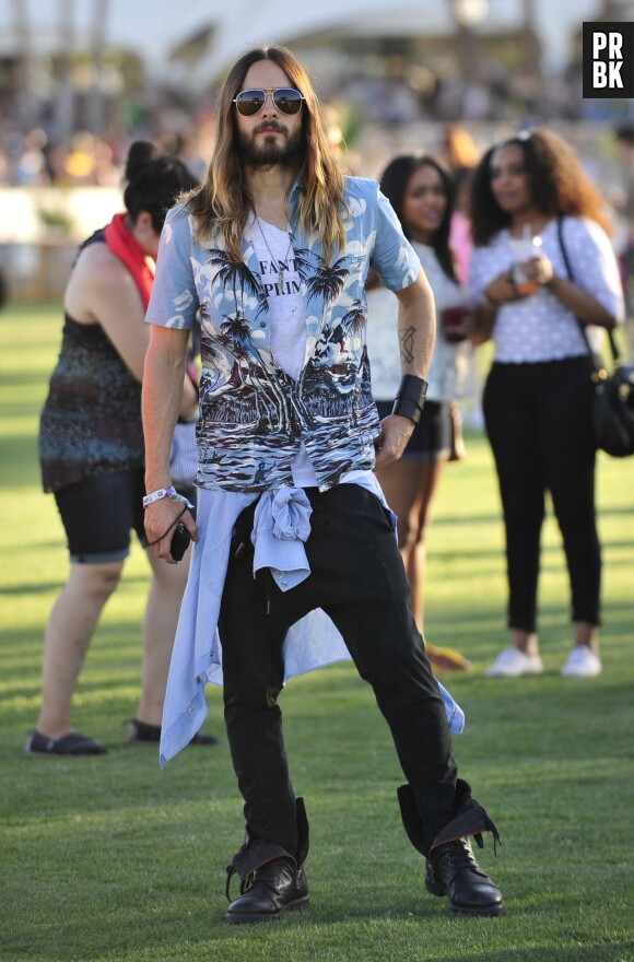Jared Leto au festival de musique de Coachella 2014, le 11 avril