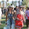 Paris Hilton et sa soeur Nicky au festival de musique de Coachella 2014, le 11 avril