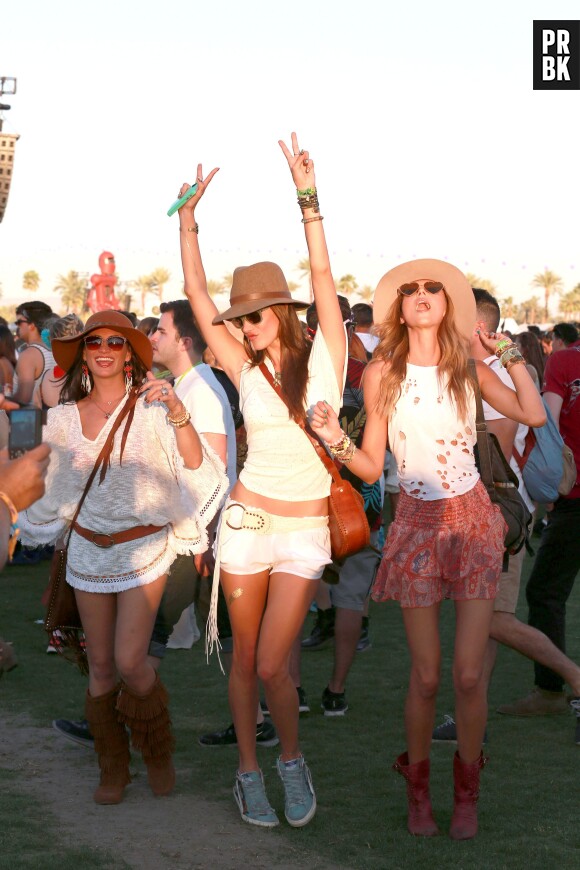 Alessandra Ambrosio au festival de musique de Coachella 2014, le 11 avril