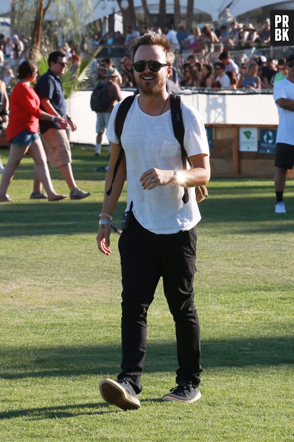 Aaron Paul au festival de musique de Coachella 2014, le 11 avril