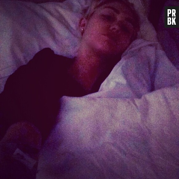 Miley Cyrus dans son lit d'hôpital sur Instagram