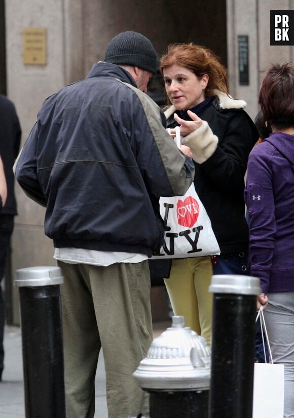 Une touriste française offre une pizza à Richard Gere déguisé en SDF, à New York, le 22 avril 2014