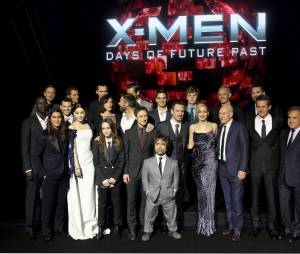 X-Men Days of Future Past : photo de groupe avec Omar Sy, le samedi 10 mai 2014 à New York