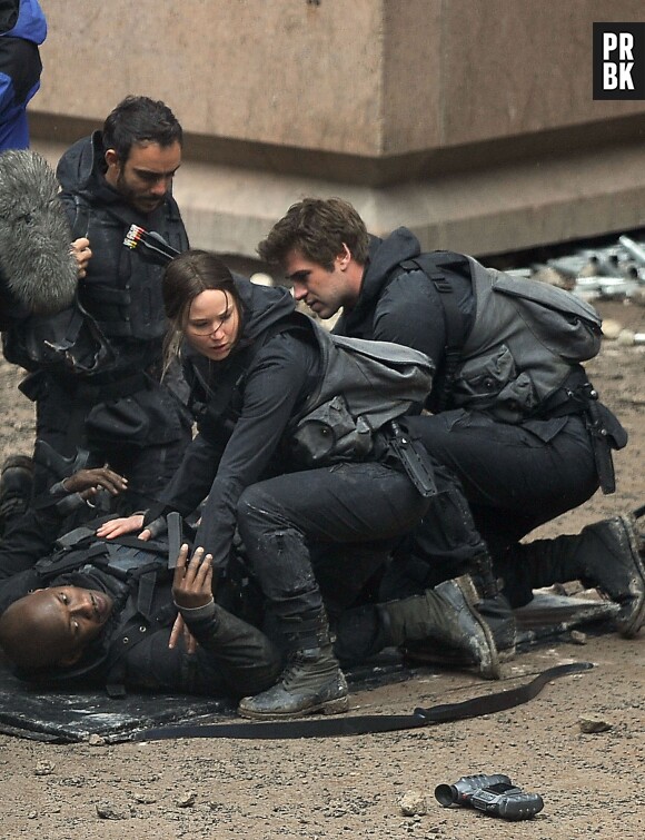 Hunger Games 3 : tournage à Noisy le Grand pour Jennifer Lawrence et Liam Hemsworth le 13 mai 2014