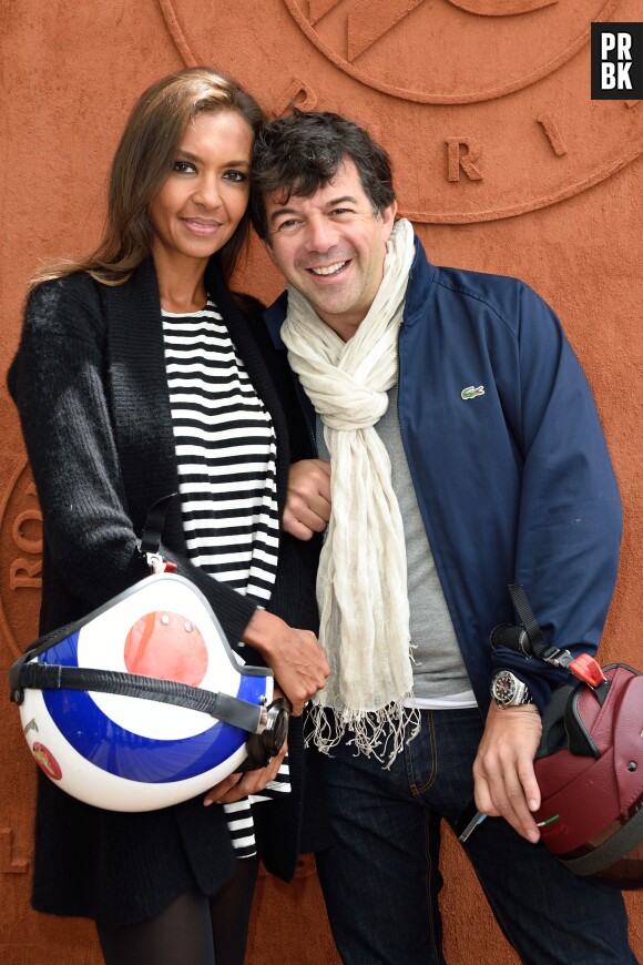 Stéphane Plaza et Karine Le Marchand à Roland-Garros, le 29 mai 2014