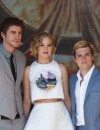 Liam Hemsworth, Jennifer Lawrence et Josh Hutcherson au photocall d'Hunger Games 3 au Festival de Cannes, le 17 mai 2014
